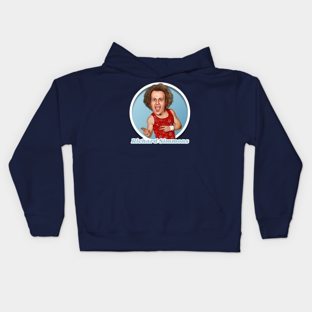 Richard Simmons Kids Hoodie by Zbornak Designs